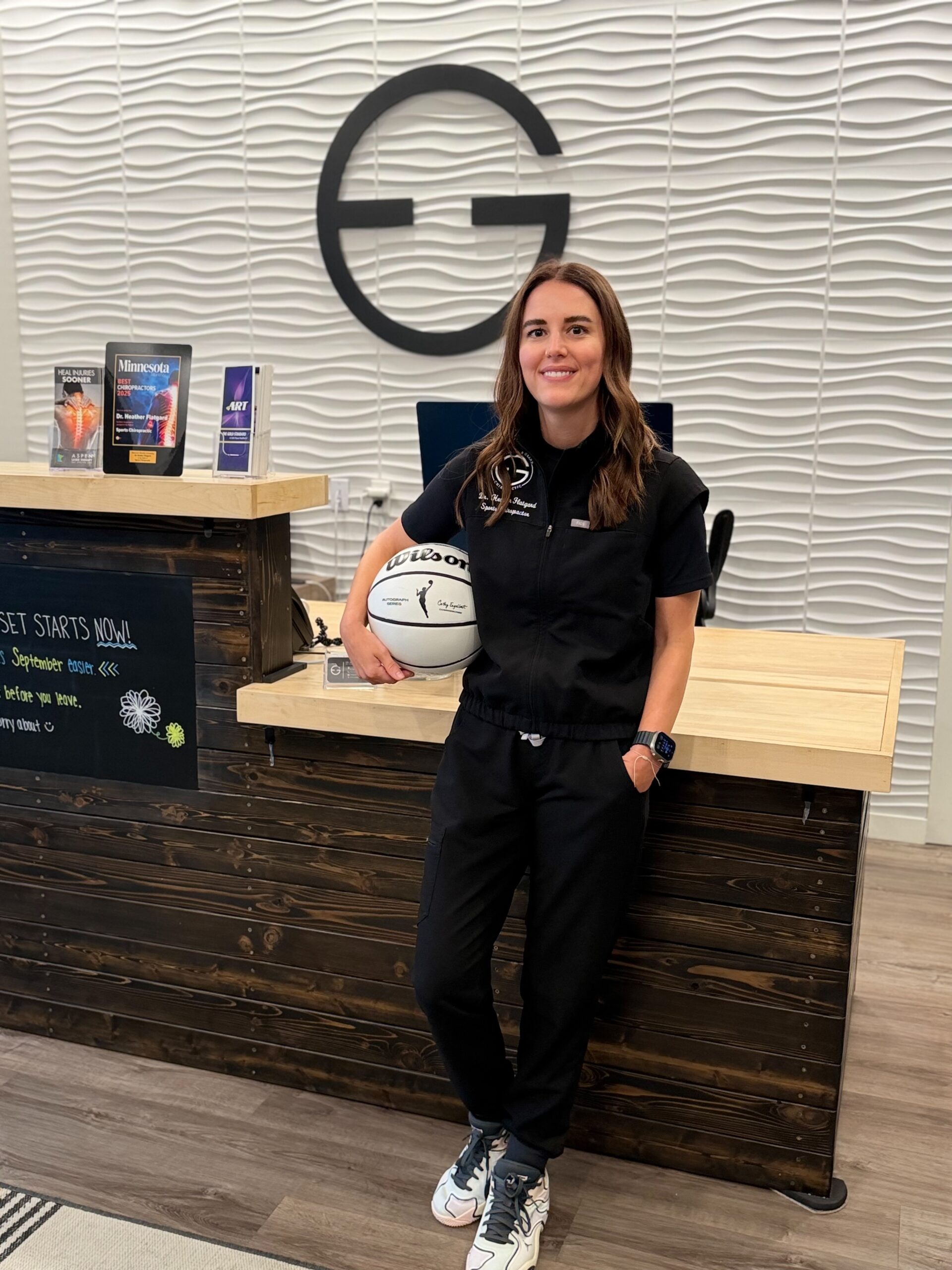 Dr. Heather Flatgard, Certified Chiropractic Sports Physician, at Excelsior & Grand in St. Louis Park, MN